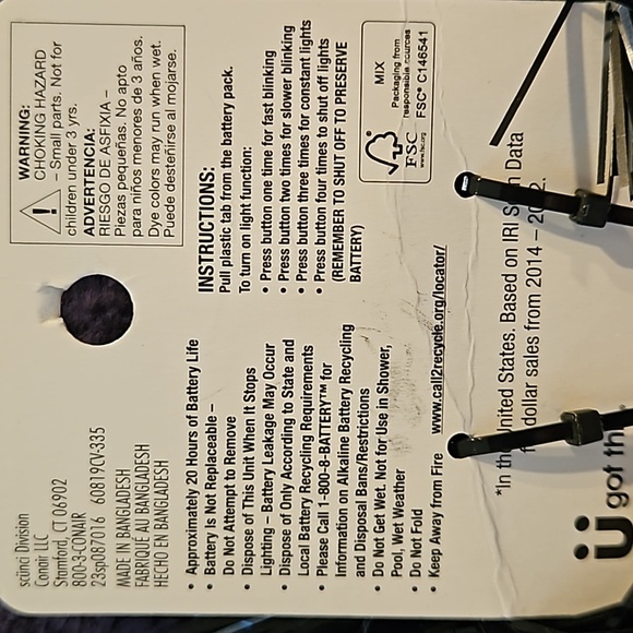 Glam-O-Ween Halloween Black Cat Headband Orange Glitter Ears Light-Up Blinking - Picture 3 of 7